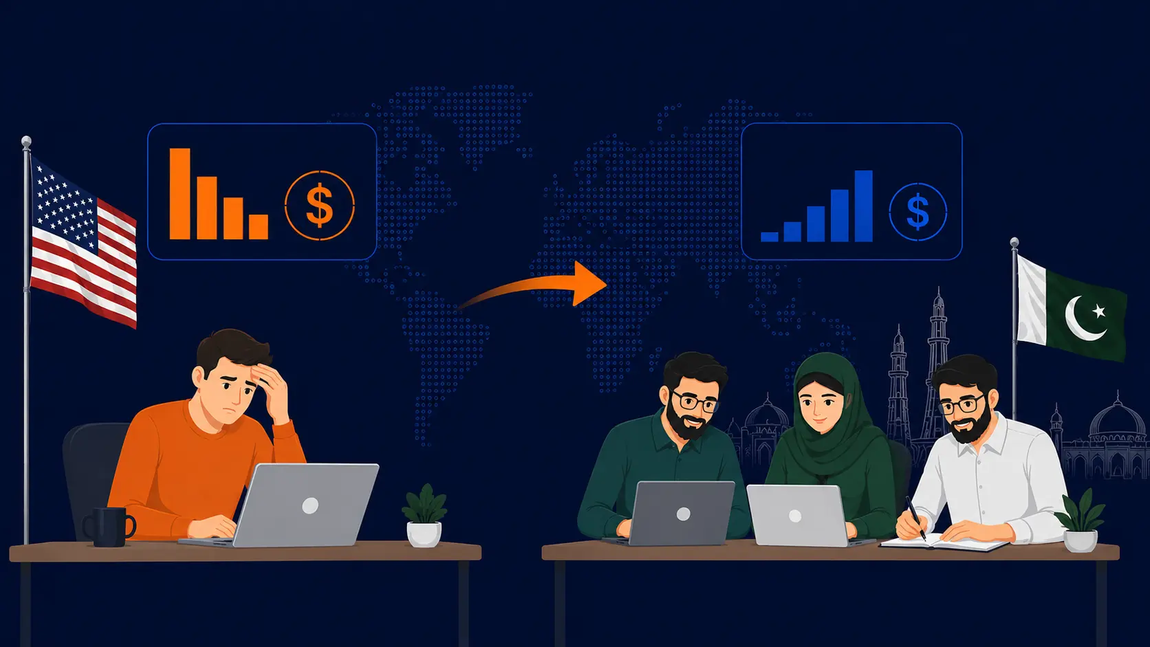 How a US SaaS Startup Replaced $21,000/Month in Developer Costs with a 3-Person Pakistan Team